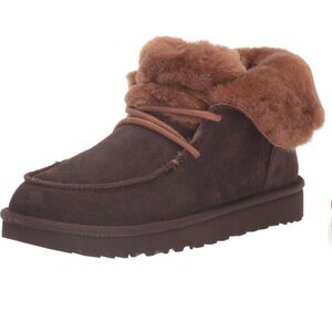 UGG Brown Ankle Boots with Fur Lining